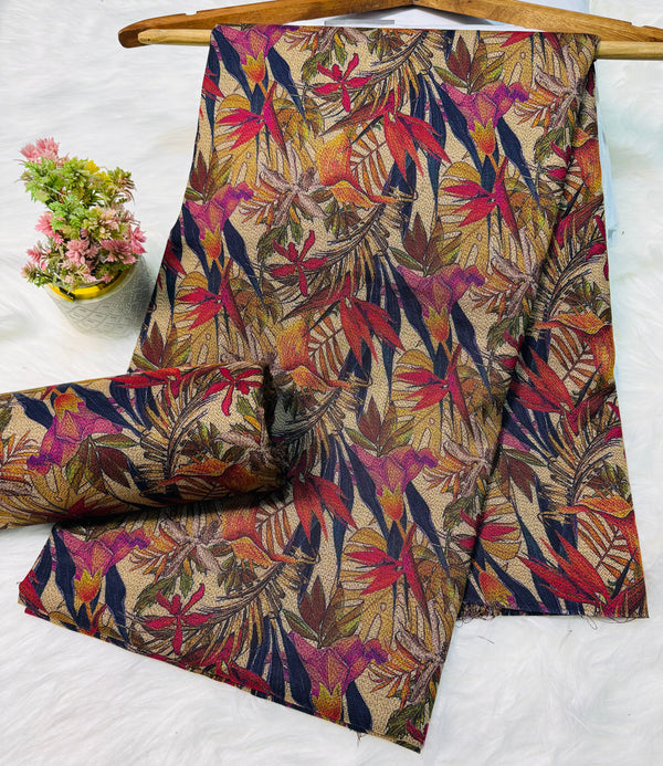 Unstitched Premium Dhanak 2PC Suit Fabric - 0017