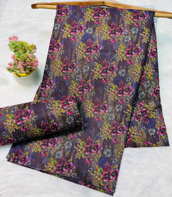 Unstitched Premium Dhanak 2PC Suit Fabric - 0015
