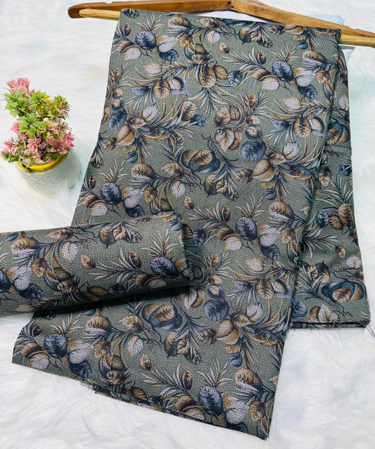 Unstitched Premium Dhanak 2PC Suit Fabric - 0011